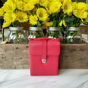 ROYCE•Luxe Travel Jewelry Case•NEW•RETIRED Red•Top Grain Nappa Leather and Suede
